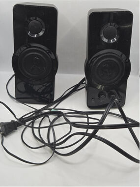 Blackweb BWA15HO110 2.0 Wired Computer Speakers 3.5mm Jack Black